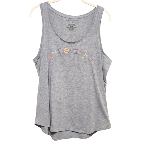Grayson Threads Tank Top Casual Gray Shirt Embroidered Endless Fun Plus Size XXL - Picture 1 of 5